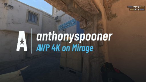 AnthonySpooner - AWP 4K on Mirage on Mirage
