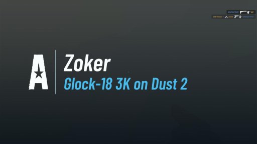 ZokerOF - Glock-18 3K on Dust 2 on Dust 2