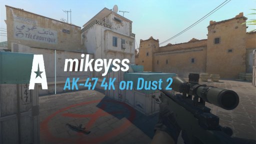 m1keyss - AK-47 4K on Dust 2 on Dust 2