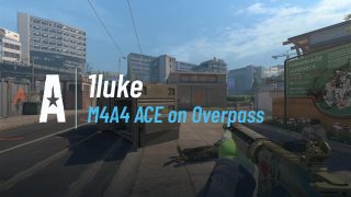 M4A4 ACE on Overpass