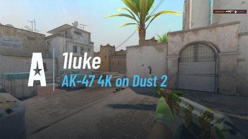 1lukeCS - AK-47 4K on Dust 2 on Dust 2
