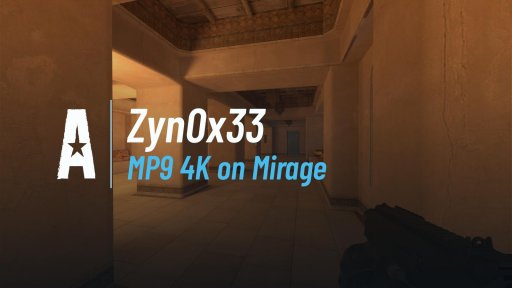 zyn0x33 - MP9 4K on Mirage on Mirage