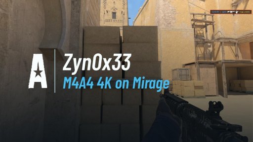 zyn0x33 - M4A4 4K on Mirage on Mirage