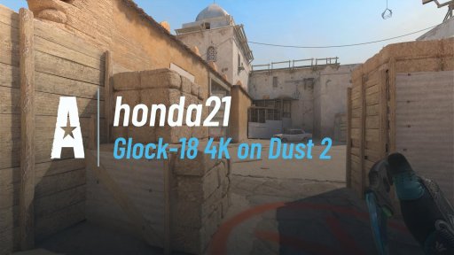 imh0nda - Glock-18 4K on Dust 2 on Dust 2