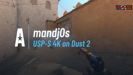 mandj0s - USP-S 4K on Dust 2 on Dust 2