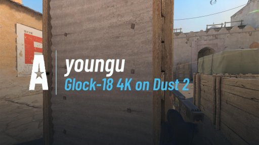 youngu__ - Glock-18 4K on Dust 2 on Dust 2