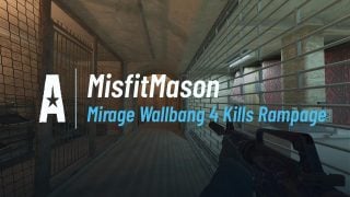 Mirage Wallbang 4 Kills Rampage