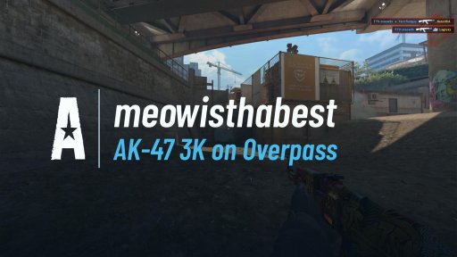 meow3k - AK-47 3K on Overpass on Overpass