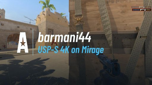 barmani44 - USP-S 4K on Mirage on Mirage