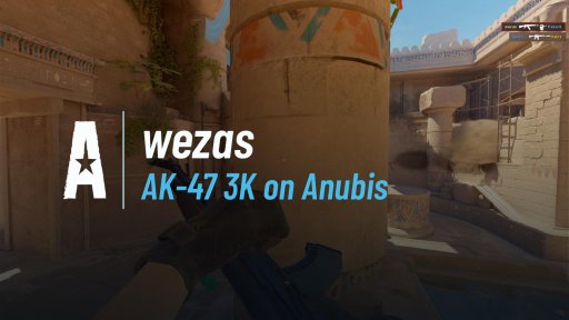 WezasW - AK-47 3K on Anubis on Anubis